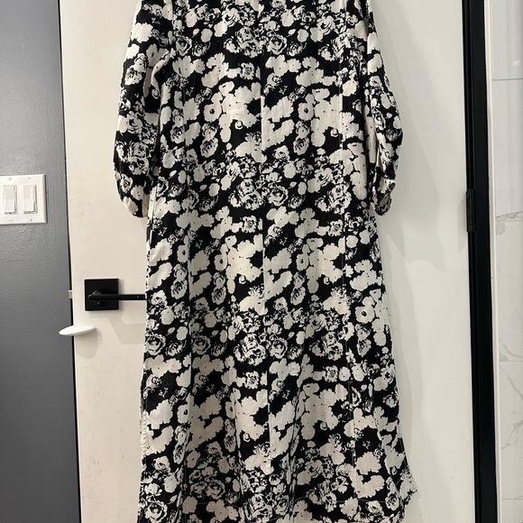 Everlane Linen A-Line Midi Floral Dress with side pockets - Size 4 - Picture 2 of 6